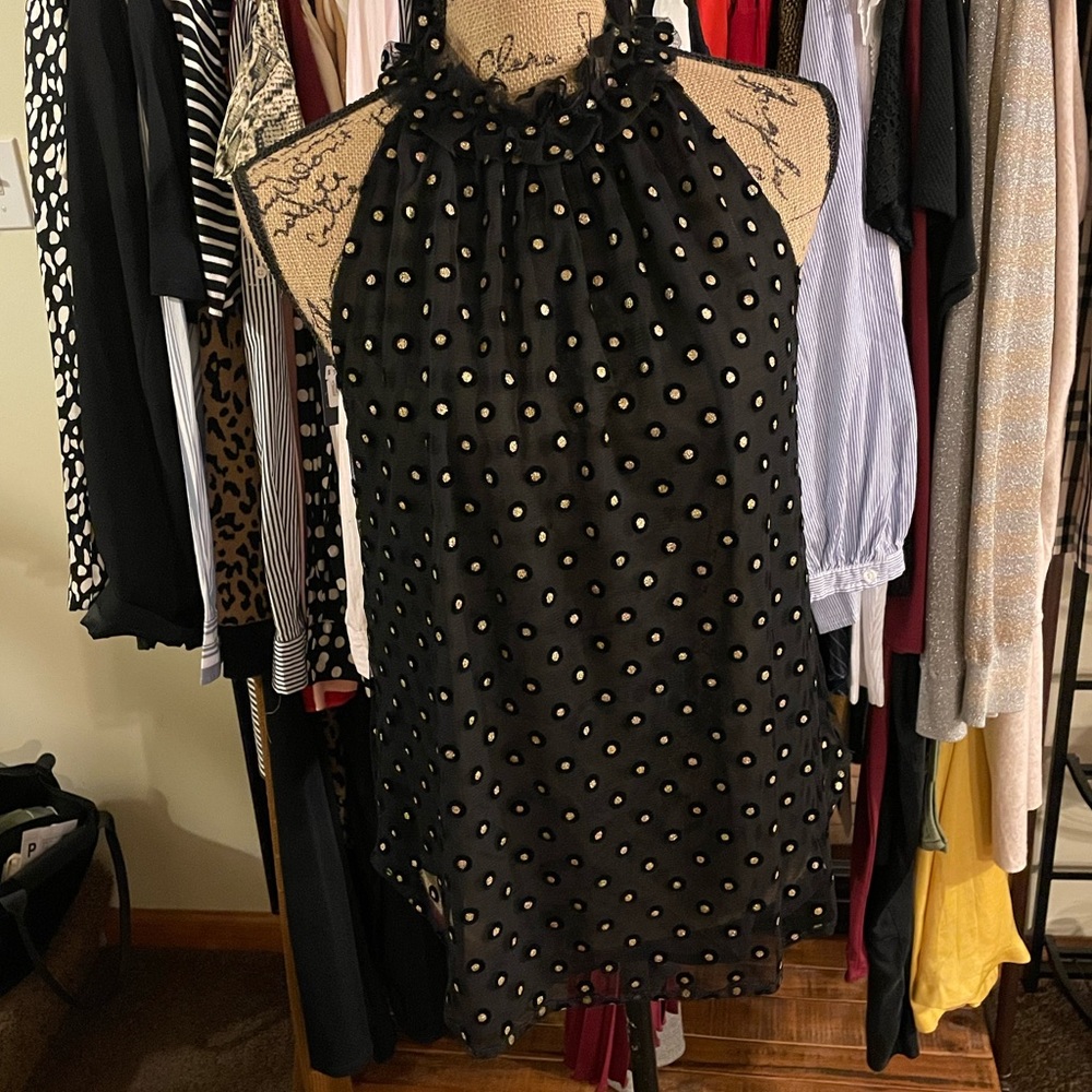 Ann Taylor Ruffle Collar Top